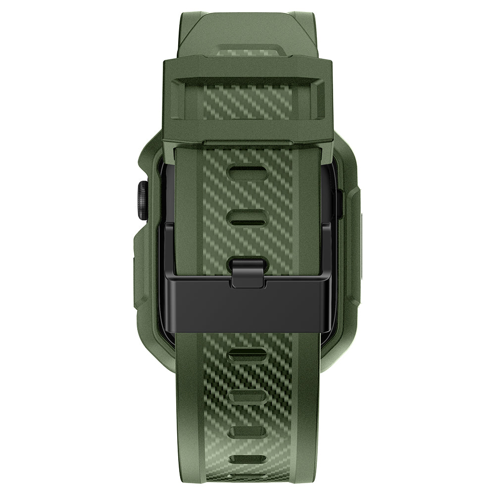 For Apple Watch Series 3 2 1 38mm SE Series 4 5 6 40mm Series 7 41mm Carbon Fiber Texture Soft TPU Watch Case + Watch Band Strap with Metal Buckle For Apple Watch Series 3 2 1 38mm SE Series 4 5 6 40mm Series 7 41mm Carbon Fiber Texture Soft TPU Watch Case + Watch Band Strap with Metal Buckle